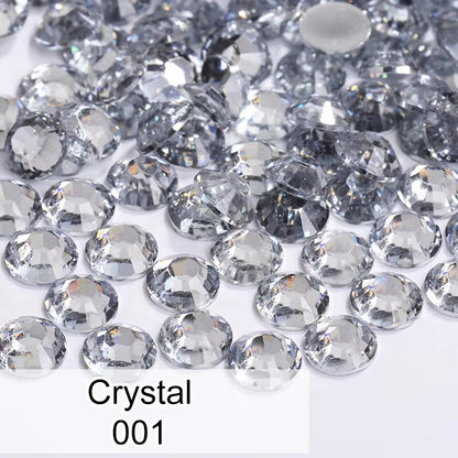High Quality 1000pcs/bag SS30 6mm Non Hot Fix Strass Flatback Resin Crystal Rhinestone for Garment Clothing
