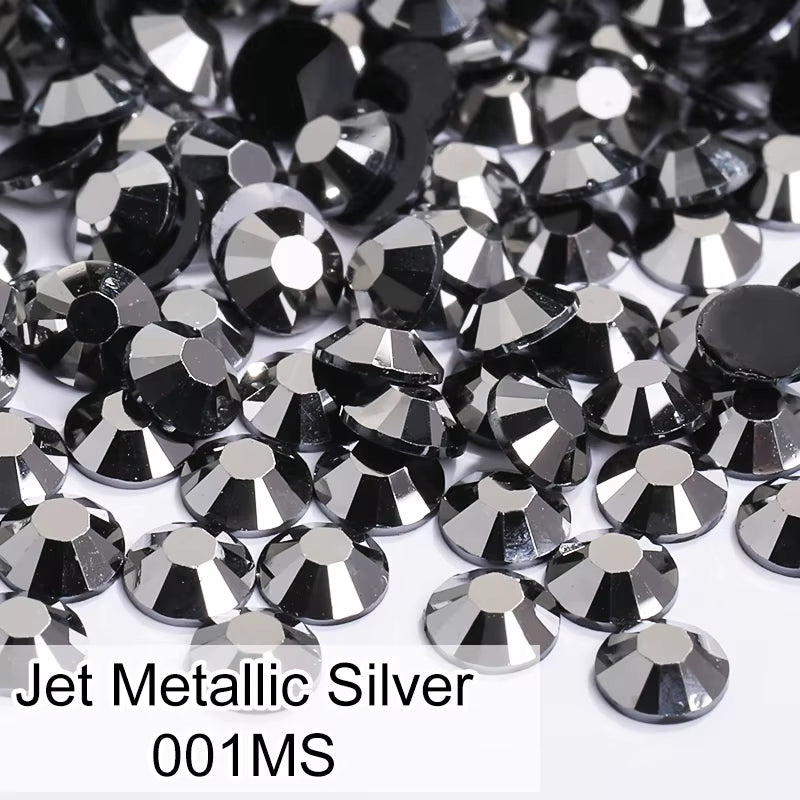High Quality 1000pcs/bag SS30 6mm Non Hot Fix Strass Flatback Resin Crystal Rhinestone for Garment Clothing