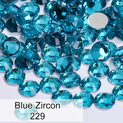 High Quality 1000pcs/bag SS30 6mm Non Hot Fix Strass Flatback Resin Crystal Rhinestone for Garment Clothing