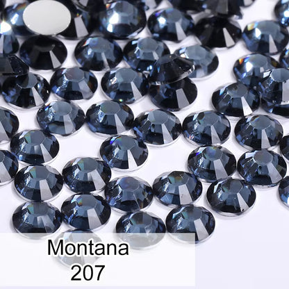 High Quality 1000pcs/bag SS30 6mm Non Hot Fix Strass Flatback Resin Crystal Rhinestone for Garment Clothing