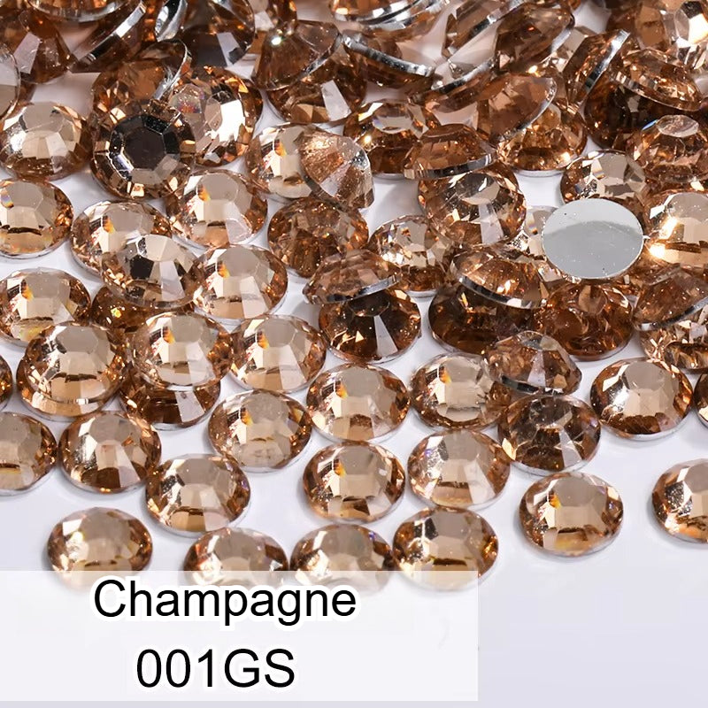 High Quality 1000pcs/bag SS30 6mm Non Hot Fix Strass Flatback Resin Crystal Rhinestone for Garment Clothing