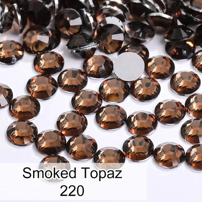 High Quality 1000pcs/bag SS30 6mm Non Hot Fix Strass Flatback Resin Crystal Rhinestone for Garment Clothing