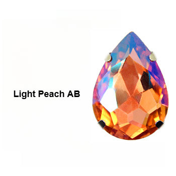 Fashion Drop Shape Sew On Crystal Rhinestones 18x25mm 20x30mm Big for Garment Shoes Bag Decoration