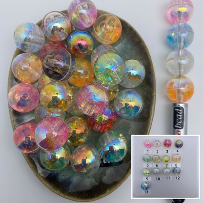 Composite image for 118. round 18mm water beads shiny UV
