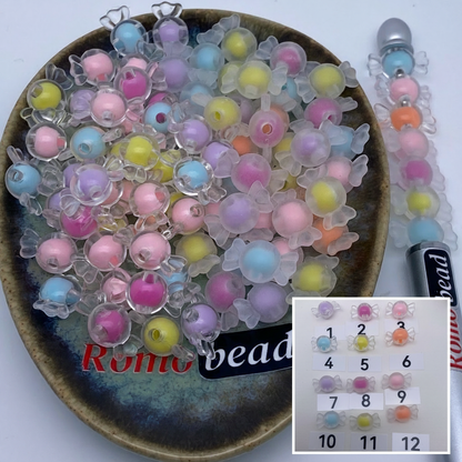 Composite image for clear and frosted candy beads