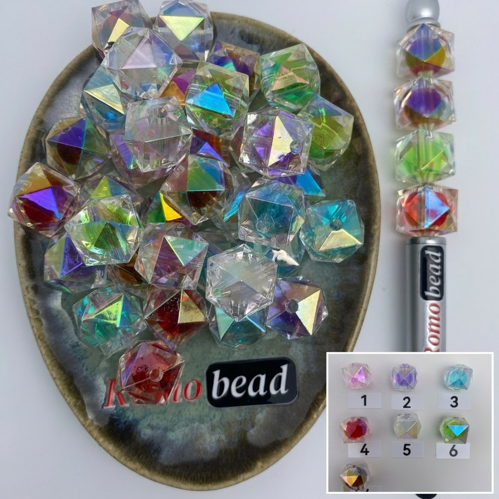 Composite image for diamond double layer foggy beads