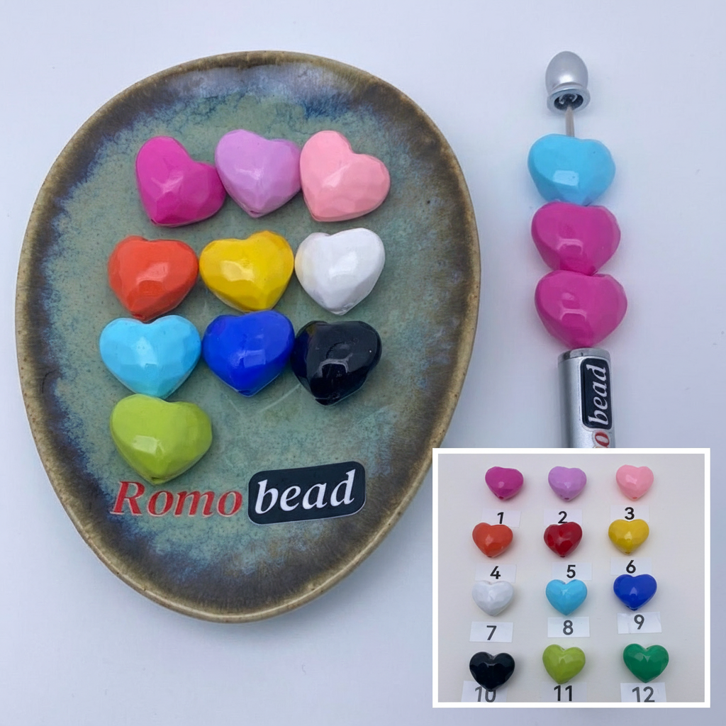 Composite image for heart beads
