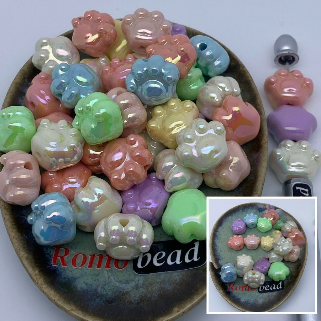 Composite image for paw claws UV beads
