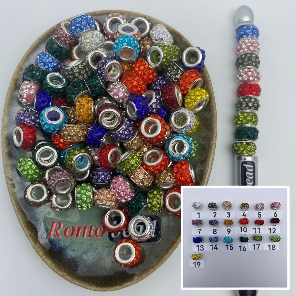 Composite image for rhinestone spacer beads