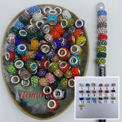 Composite image for rhinestone spacer beads