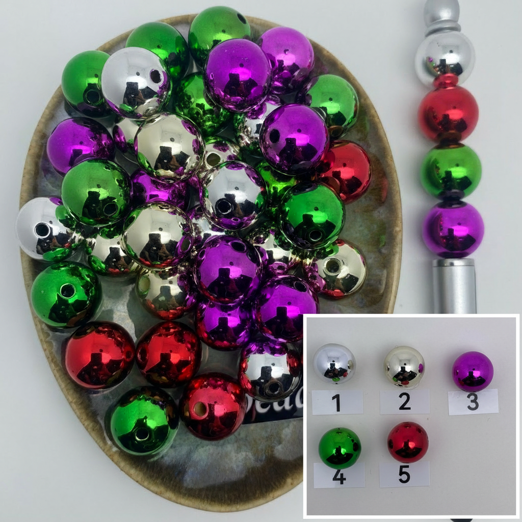 Composite image for round 16mm shiny beads