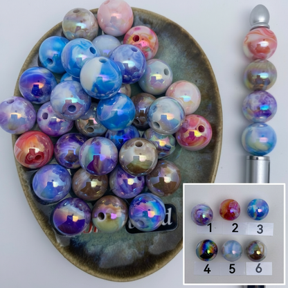 Composite image for round 16mm UV marble beads