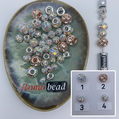 Composite image for round fancy spacer beads