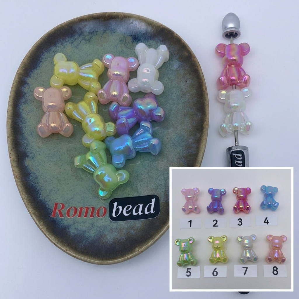 Composite image for shiny UV bear beads