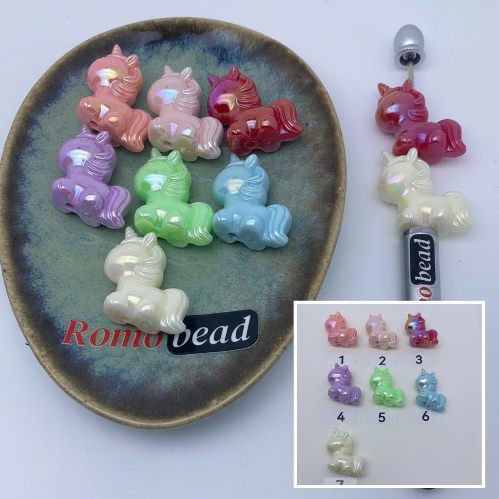 Composite image for unicorn UV beads