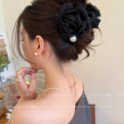 Encounter Spring Day~ Super Immortal Three-dimensional Flower Hairpin Female Head Grab Clip Large Shark Clip 2025 New High-end