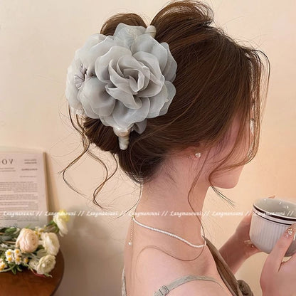 Encounter Spring Day~ Super Immortal Three-dimensional Flower Hairpin Female Head Grab Clip Large Shark Clip 2025 New High-end