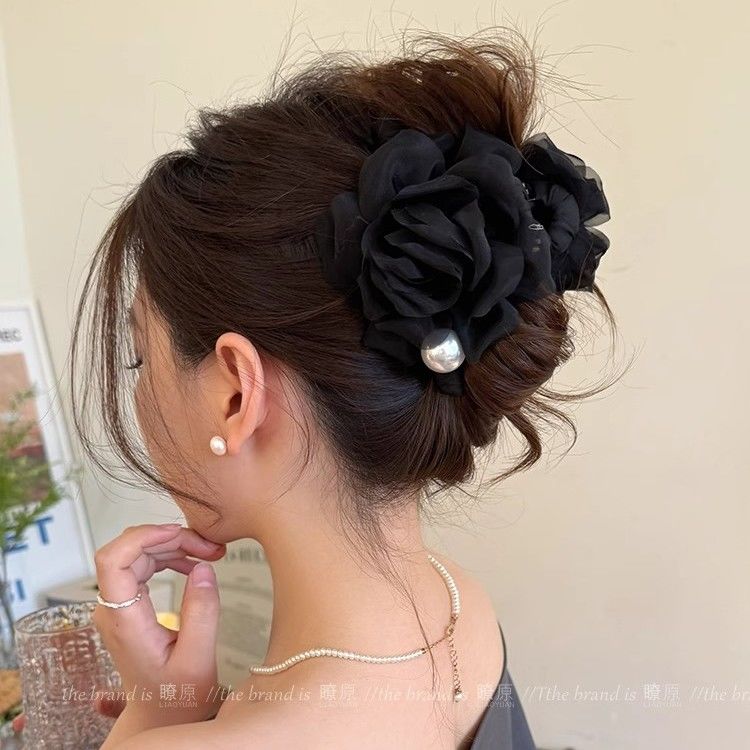 Encounter Spring Day~ Super Immortal Three-dimensional Flower Hairpin Female Head Grab Clip Large Shark Clip 2025 New High-end
