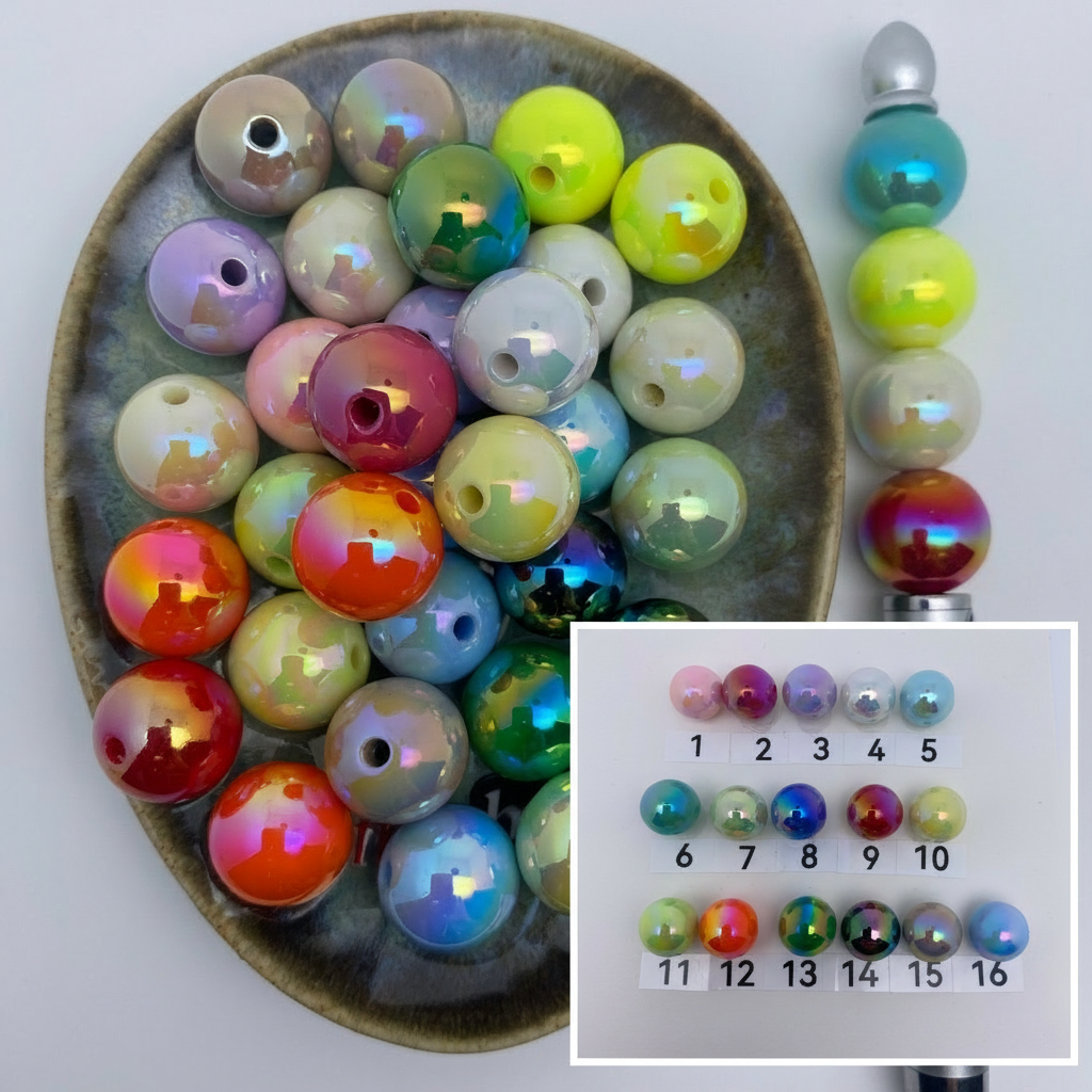 Large corner overlay for 93. round 16mm uv beads