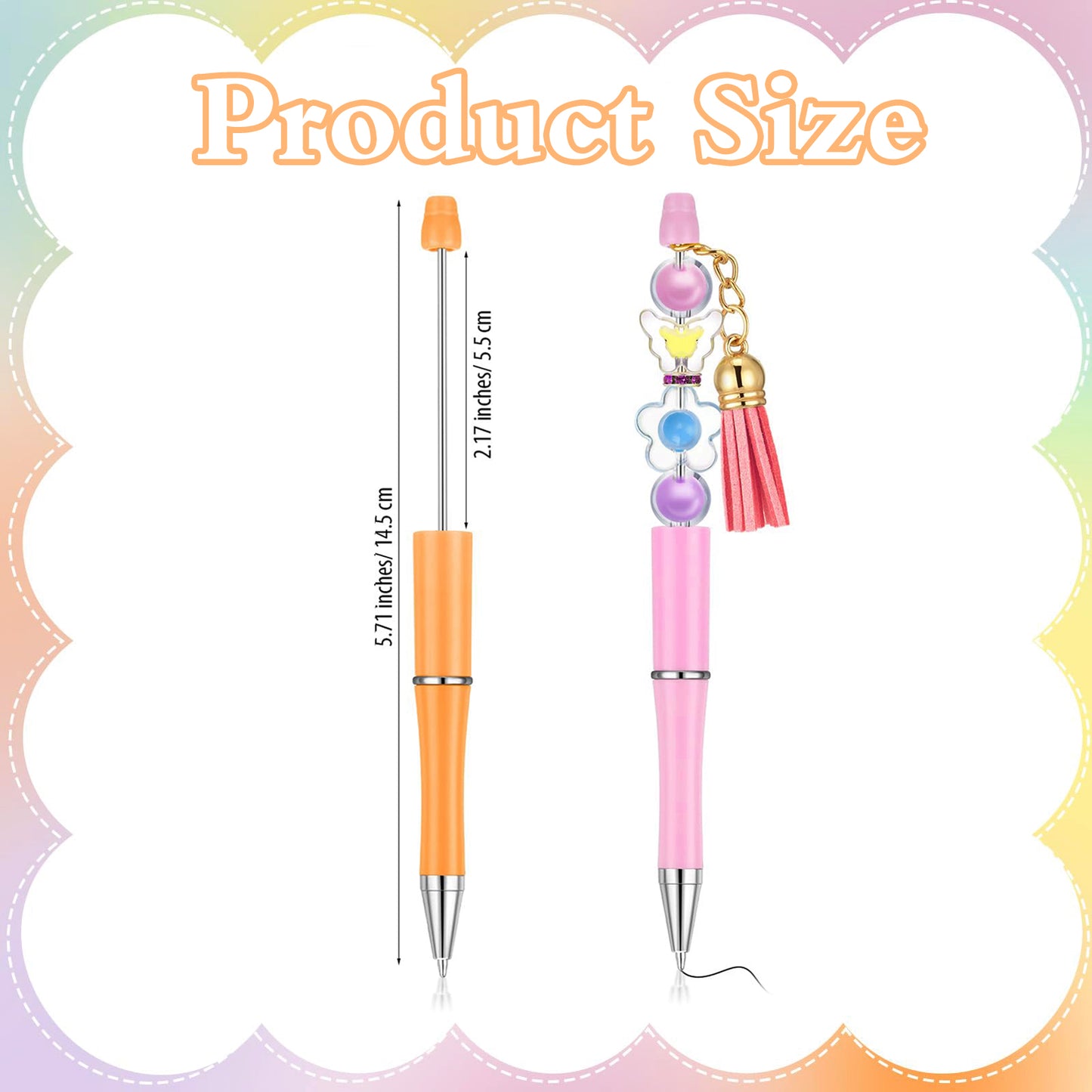 New Beaded Ballpoint Pens Plastic Beadable Pens Wedding Favors Birthday Party Gifts Student Stationery Pens