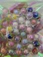 349. Round uv double layer beads 14mm mix color 50 pcs
