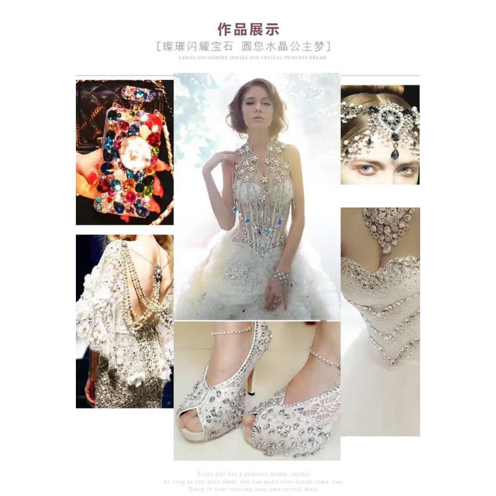 Fashion Drop Shape Sew On Crystal Rhinestones 18x25mm 20x30mm Big for Garment Shoes Bag Decoration